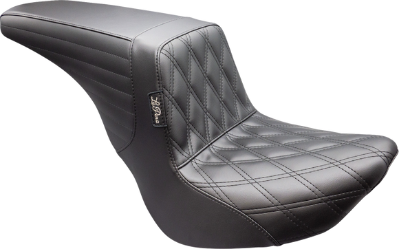 LE PERA Kickflip Up Front Seat - Double Diamond - Black - FL/FX '18-'25 LYU-590DD