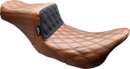 LE PERA Tailwhip Seat - Brown - Double Diamond - Black Stitch - FLT/FLH '08-'23 LK-587TDV01