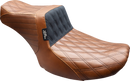 LE PERA Tailwhip Seat - Brown - Double Diamond - Black Stitch - FLT/FLH '24-'25 LV-587TDV01