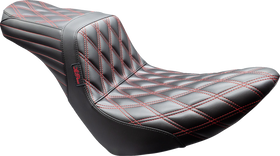 LE PERA Tailwhip Seat - Black - Double Diamond - Red Stitch - FX/FL '18-'25 LYR-580DD-R01