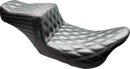 LE PERA Tailwhip Seat - Black - Double Diamond - Green Stitch - FLT/FLH '08-'23 LK-587DD-GN08