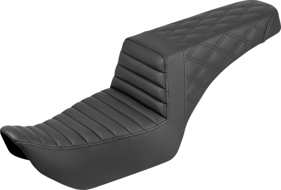 SADDLEMEN Step-Up Seat - Front Tuck-n-Roll/Rear Lattice Stitch - Nightster '22-'25 822-11-176