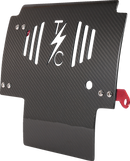 THRASHIN SUPPLY CO. Skid Plate - Carbon Fiber/Gloss - With Red Brackets - FLHX/FLTRX TSC-3034-2
