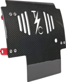 THRASHIN SUPPLY CO. Skid Plate - Carbon Fiber/Gloss - With Red Brackets - FLHX/FLTRX TSC-3034-2