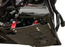 THRASHIN SUPPLY CO. Skid Plate - Carbon Fiber/Forged - With Red Brackets - FLHX/FLTRX TSC-3035-2
