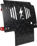 THRASHIN SUPPLY CO. Skid Plate - Carbon Fiber/Forged - With Red Brackets - FLHX/FLTRX TSC-3035-2