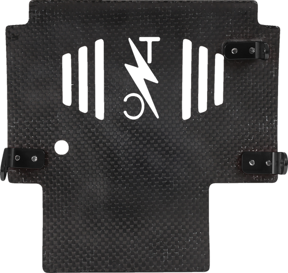 THRASHIN SUPPLY CO. Skid Plate - Carbon Fiber/Forged - With Black Brackets - FLHX/FLTRX TSC-3035-1