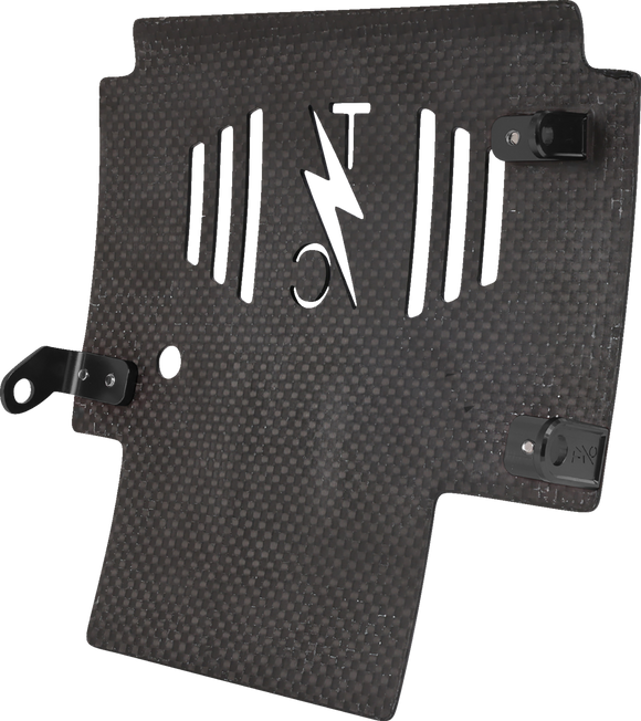 THRASHIN SUPPLY CO. Skid Plate - Carbon Fiber/Forged - With Black Brackets - FLHX/FLTRX TSC-3035-1