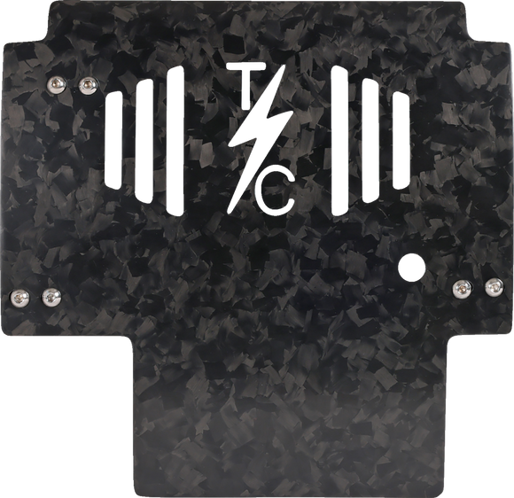 THRASHIN SUPPLY CO. Skid Plate - Carbon Fiber/Forged - With Gold Brackets - FLHX/FLTRX TSC-3035-5