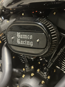 Bamco Racing air cleaner on Harley-Davidson engine fitted with gold ARP stainless steel bolts