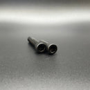 Pair of ARP stainless steel hex-socket bolts for Harley-Davidson by Bamco on dark background