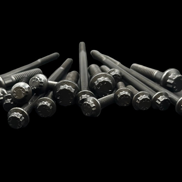 Pile of BAMCO ARP stainless steel bolts for Harley-Davidson, 117 M8 Stock Intake ARP Kit