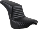 LE PERA Kickflip Seat - Pleated - Black - Softail '18-'23 LYF-590PT