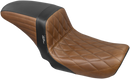 LE PERA Kickflip Seat - Diamond - Black/Brown - FXD '06-'17 LK-591DMBRNBK