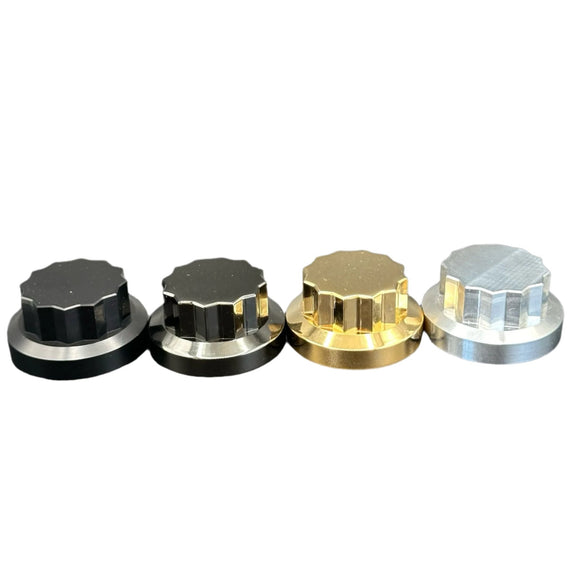 Bamco ARP stainless steel 12-point oil dipstick caps for Harley-Davidson in black, gunmetal, gold and silver (set of 4)