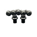 ARP stainless steel Bamco bolts for Harley-Davidson, black flanged head hardware close-up