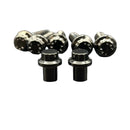 ARP stainless steel bolts for Harley‑Davidson by Bamco, set of six flanged hex bolts on white background