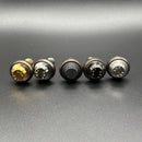 Five ARP stainless steel bolts for Harley‑Davidson by Bamco, assorted gold, chrome and black finishes on dark background
