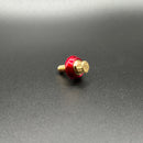 Bamco ARP stainless steel bolt for Harley‑Davidson with red anodized collar and gold head