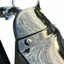 Bamco ARP stainless steel windshield bolts with blue CNC washers on Harley‑Davidson Street Glide fairing