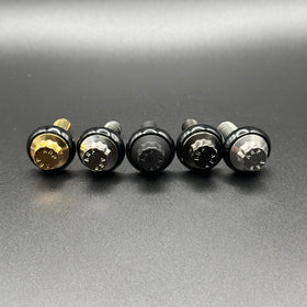 Bamco ARP stainless steel bolts for Harley Davidson in five finishes on black background