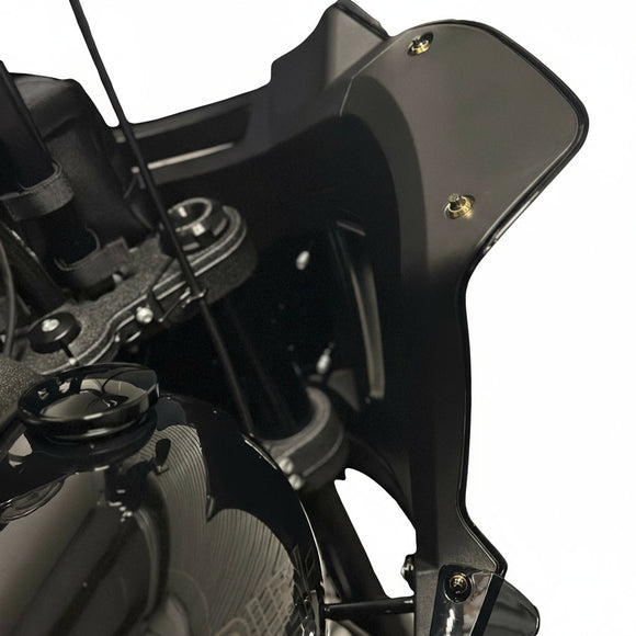 Bamco ARP stainless steel bolts with gold CNC washers installed on Harley-Davidson Low Rider ST inner fairing