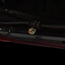 Close-up of BAMCO ARP stainless bolts installed on a Harley-Davidson M8 Softail, M8 Softail Rear Brake Line Holder ARP Bolt Kit