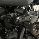 Close-up of BAMCO ARP stainless bolts installed on a Harley-Davidson M8, 117 M8 Stock Intake ARP Kit