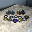 Pile of BAMCO ARP stainless steel bolts for Harley-Davidson, Evo Rocker Box ARP Kit
