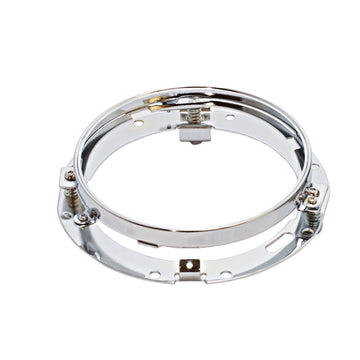 OG Moto 7-inch LED headlight bracket kit for Harley, chrome-plated