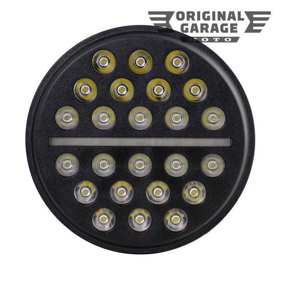 Original Garage Moto 7-inch OG X-Series LED headlight for Harley-Davidson motorcycles