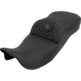 Saddlemen Extended Reach Roadsofa Seat Dragon Scale W/O Backrest Gray Stitch FLH/FLT '08-'25
