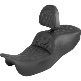 Saddlemen Roadsofa Carbon Fiber Seat Lattice Stitch with Backrest FLRT/FLTRT '15-'25
