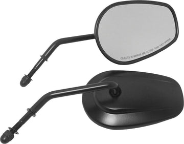 OEM STYLE TAPERED SHORT STEM MIRRORS - BLACK