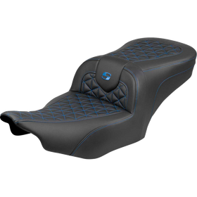 Saddlemen Roadsofa Seat Without Backrest Blue Stitch FLH/FLT '23-'25