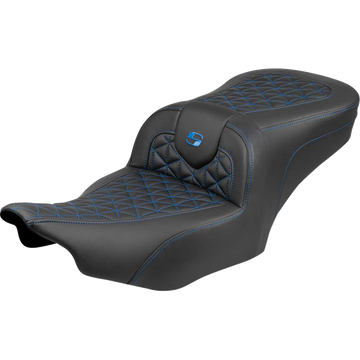 Saddlemen Roadsofa Seat Without Backrest Blue Stitch FLH/FLT '23-'25