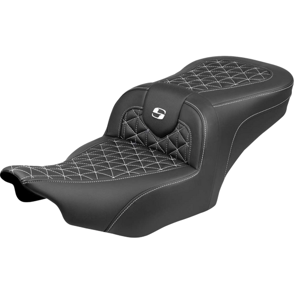 Saddlemen Roadsofa Seat Without Backrest White Stitch FLH/FLT '23-'25
