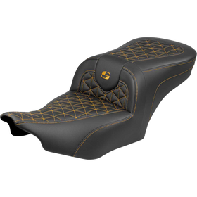 Saddlemen Roadsofa Seat Without Backrest Gold Stitch FLH/FLT '23-'25