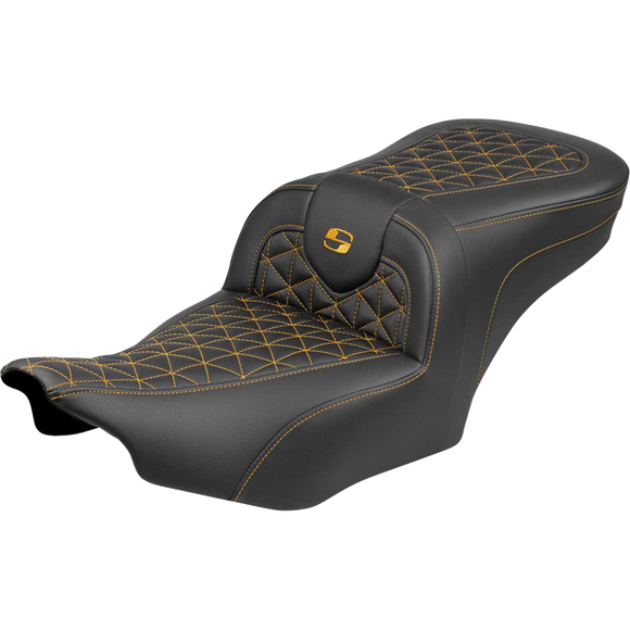 Saddlemen Roadsofa Seat Without Backrest Gold Stitch FLH/FLT '23-'25