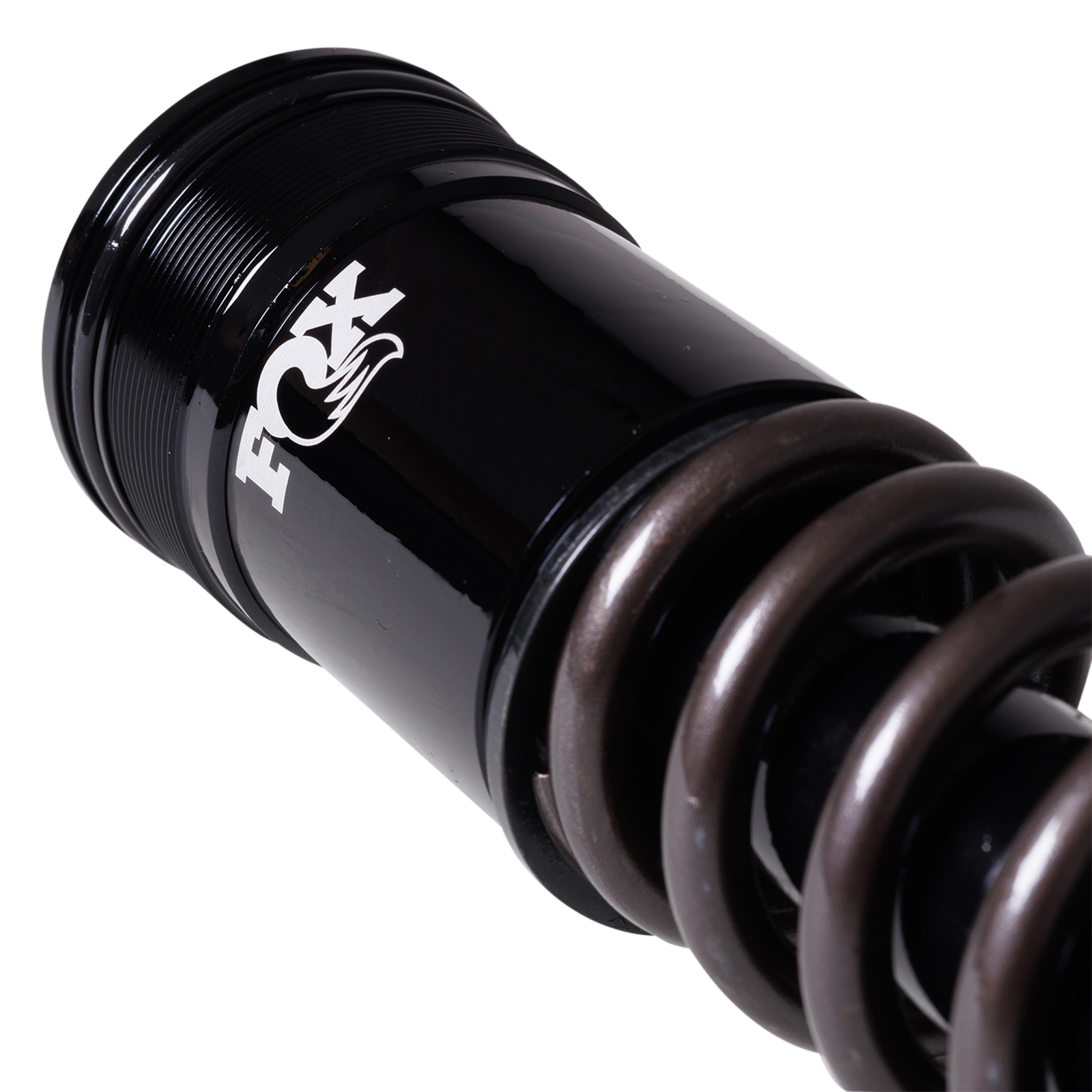 FOX 49mm Long Fork Cartridge for Harley Touring — black damper cartridge with coil spring and FOX logo
