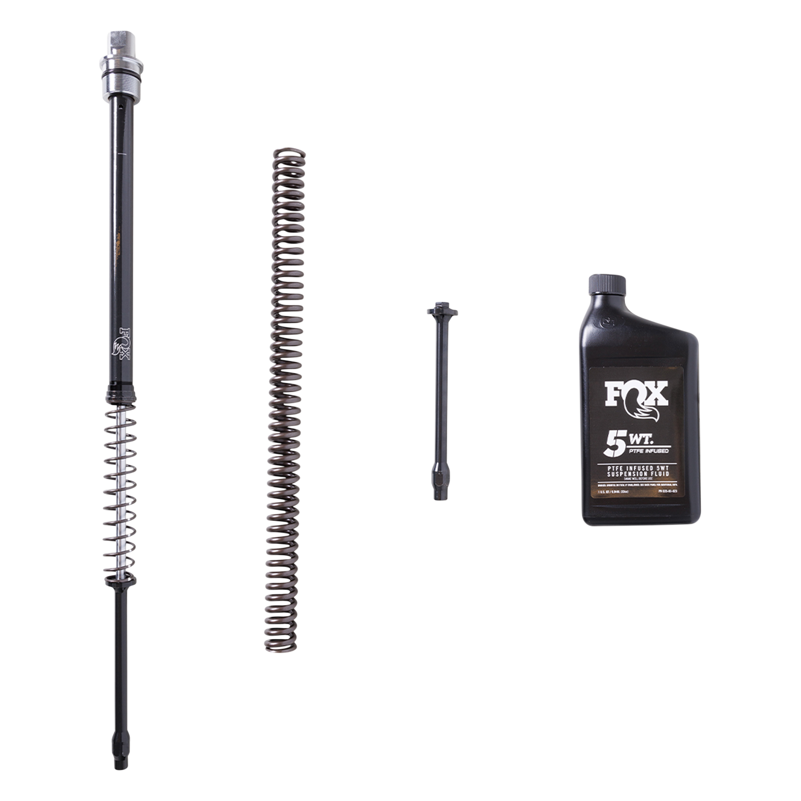 FOX GRIP 41mm Fork Cartridge Kit for Harley Touring — cartridge, coil spring, damper rod and FOX 5WT oil bottle