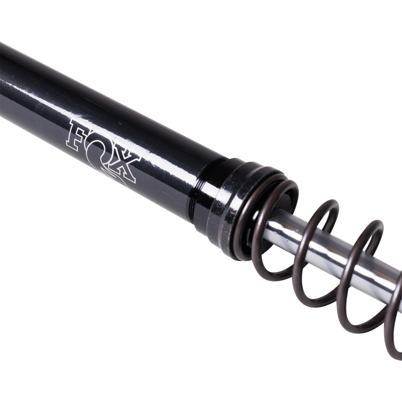 FOX GRIP 41mm Fork Cartridge Kit for Harley Touring - black cartridge tube and coil spring close-up