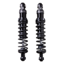 Pair of FOX IFP V‑Twin Street Performance rear shocks with matte black coil springs for Harley Sportster.