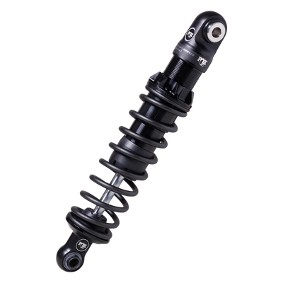 FOX IFP Rear Shocks for Harley Touring, black coil-over with adjustable eyelet mounts