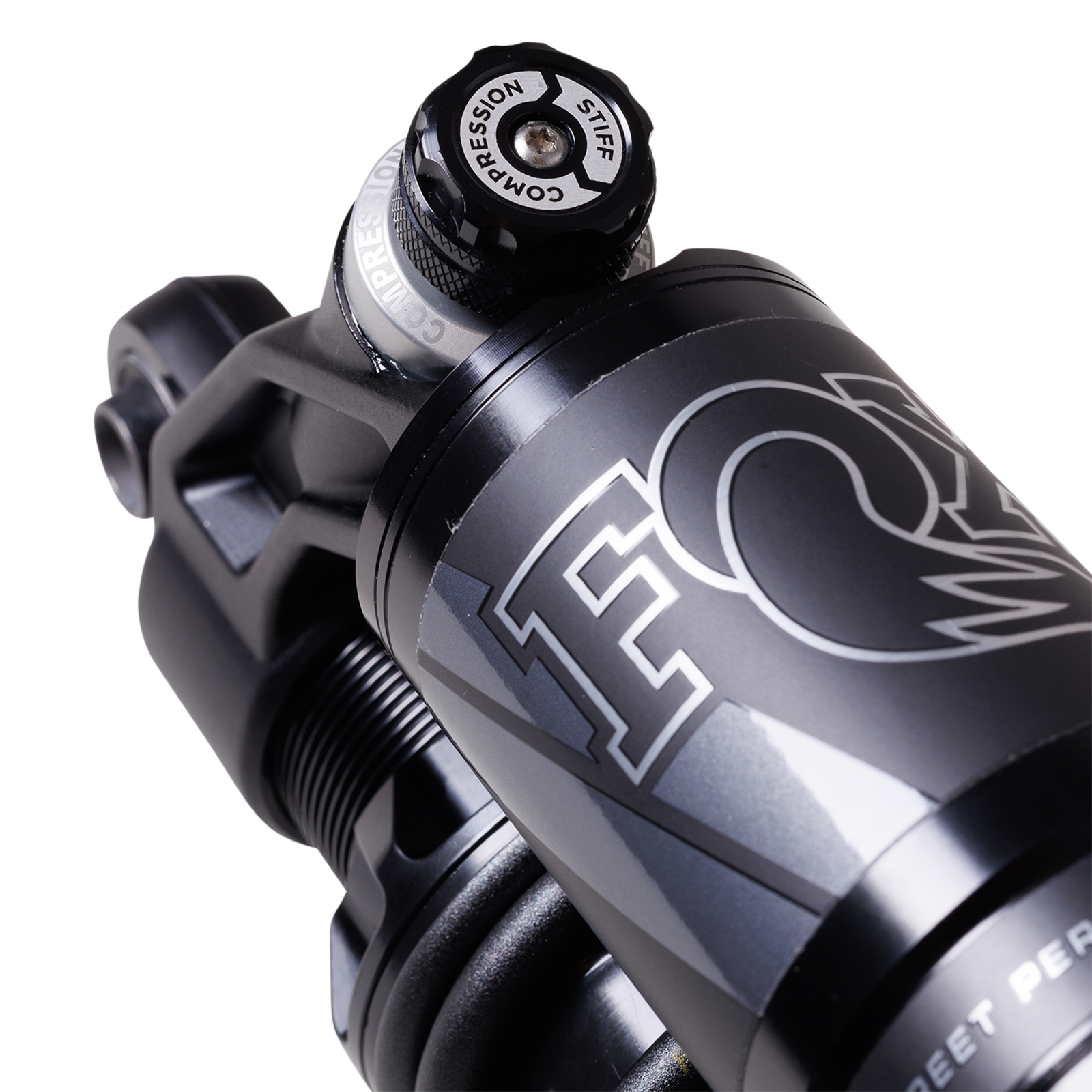 FOX RC-1 Piggyback shock reservoir and compression knob for Harley Sportster