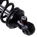 FOX IFP-R Adjustable Rear Shocks for Harley Sportster — close-up of black coil spring and rebound adjuster