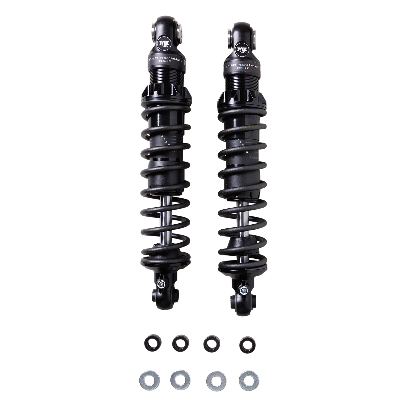 Pair of FOX IFP-QSR rear shocks for Harley Dyna with springs and mounting hardware