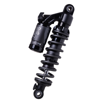 FOX QS3-QSR piggyback rear shock for Harley Dyna, black