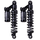 FOX QS3-QSR piggyback rear shocks for Harley Dyna, matte black pair
