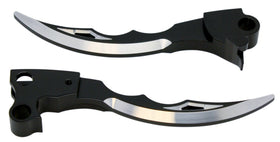 Pro-One Blade black anodized billet aluminum clutch and brake lever set for 1996–2017 Harley‑Davidson Big Twin and 1996–2003 XL
